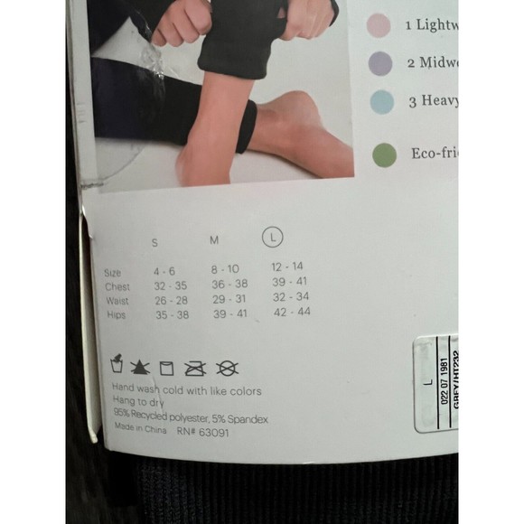 Wander by Hottotties Women Victroria Velvet Lined Leggings Grey L Stretch - Picture 10 of 10